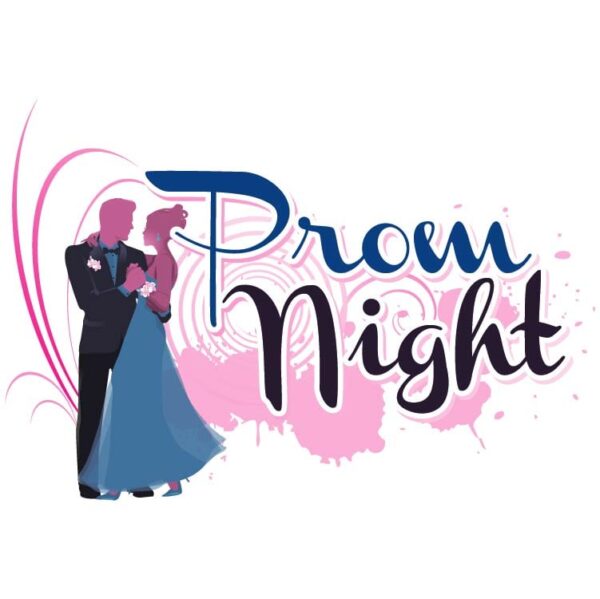 Prom night girl and boy couple dance