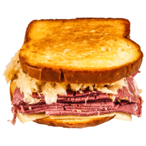 Reuben sandwich with corned beef