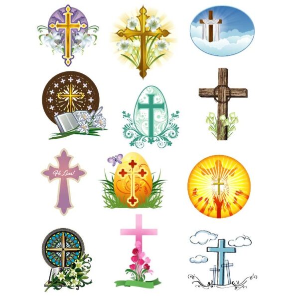 Set of christian cross for decoration