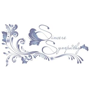 Since sympathy lettering with flourish