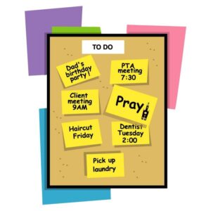 Sticky notes cartoon board