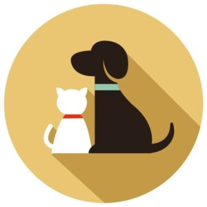 Symbol pet shop dog and cat icon