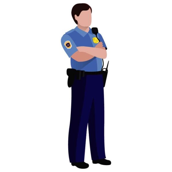 United states policeman in uniform