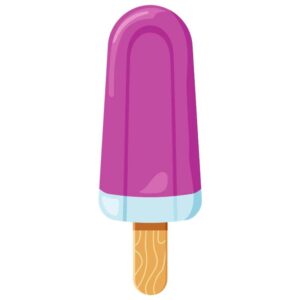 Big ice lolly icecream light blue and magenta jelly