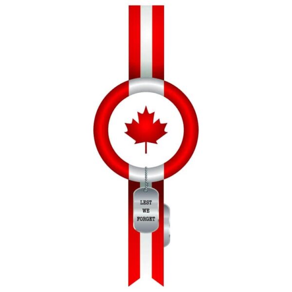 Canada day canadian flag maple leaf clothespin with lest we forget poppy locket