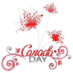 Canada day with flourish vintage