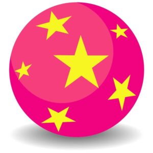 Circus ball or joker ball with star