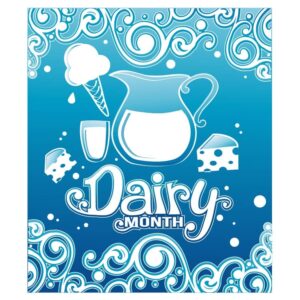 Dairy month concept farm dairy milk splash elements pouring