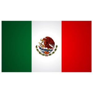 Flag of united mexican states or Official current flag of federal presidential constitutional republic of mexico