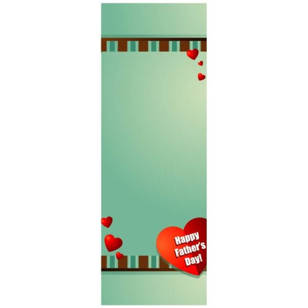 Happy fathers day banner with heart shape