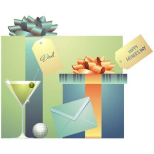 Happy fathers day gifts and party celebration