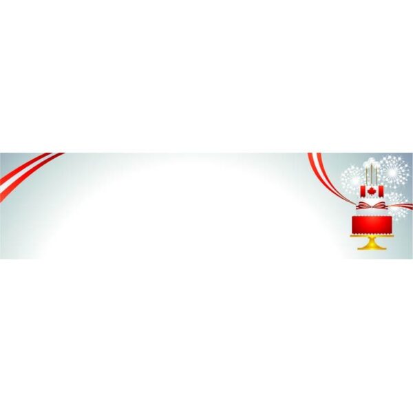July 1 or one canada day celebration cake banner