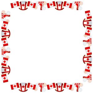 July 1 or one canada day celebration frame border