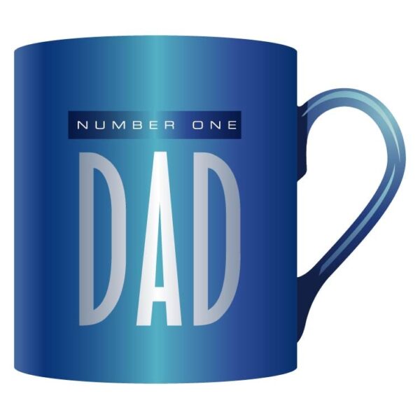 Number one dad coffee mug in blue color