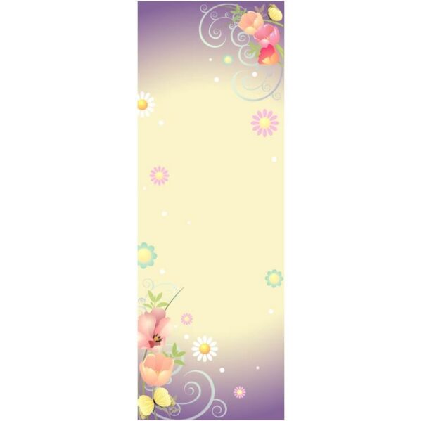 Points of yellow light banner with different types of flowers