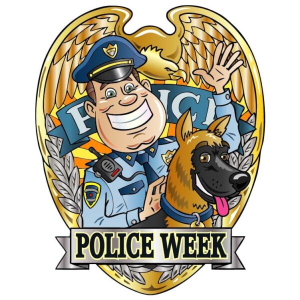 Police week cheerful united states dog police