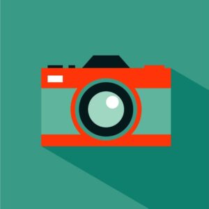 Retro analog film camera for photography shoot or flash celebration