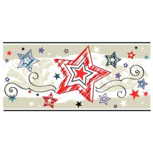 Shooting Star or 4th of July or Independence Day or Red White and Blue art or fill machine embroidery