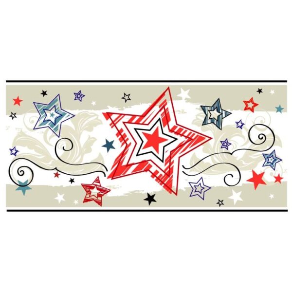 Shooting Star or 4th of July or Independence Day or Red White and Blue art or fill machine embroidery