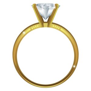 Solitaire ring with diamond