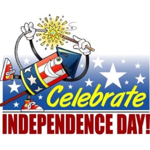 USA celebrate independence day with fireworks or United states of america celebrate independence day with fi