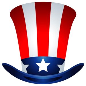 Uncle sam hat symbol of USA or united states of america