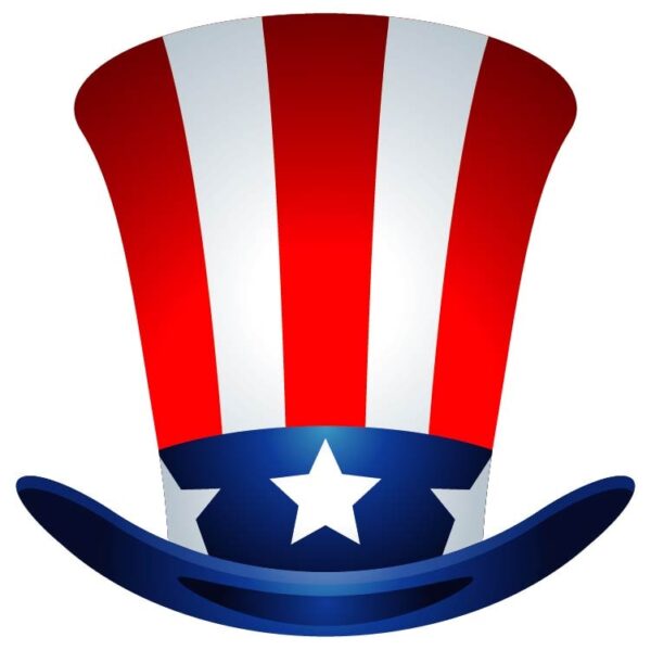 Uncle sam hat symbol of USA or united states of america