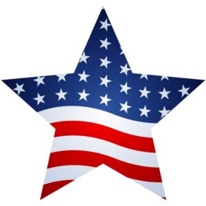 United states flag in star