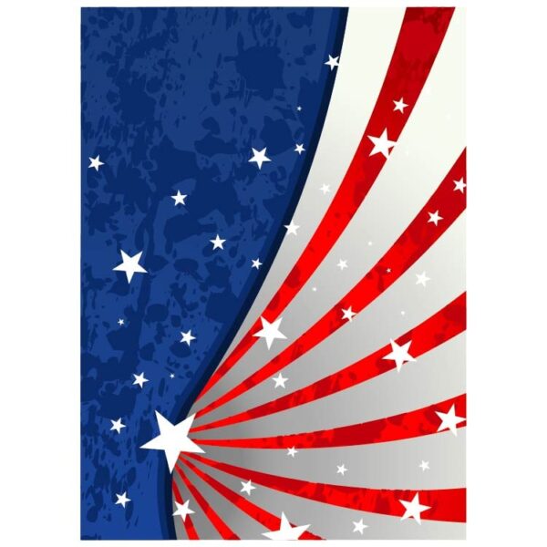 United states of america independence day patriotic star abstract banner