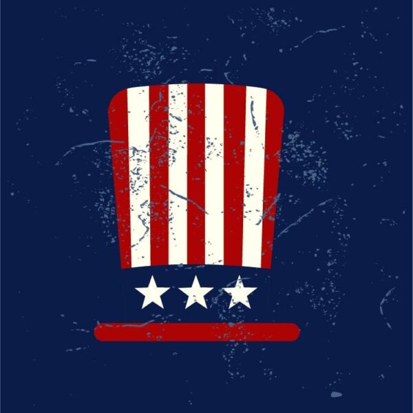 United states of america uncle sam cap in USA flag
