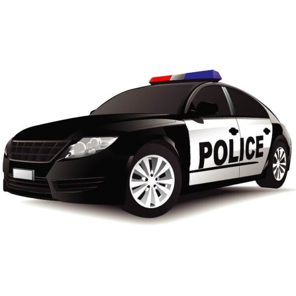 United states police Car 3d side view