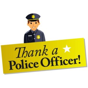 United states thanks a police officer with united states police officer